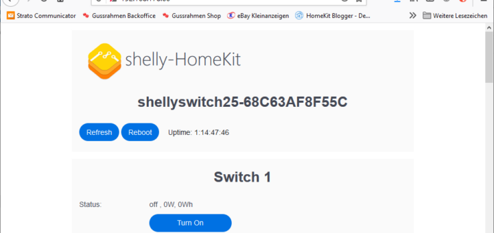 Shelly Firmware Update