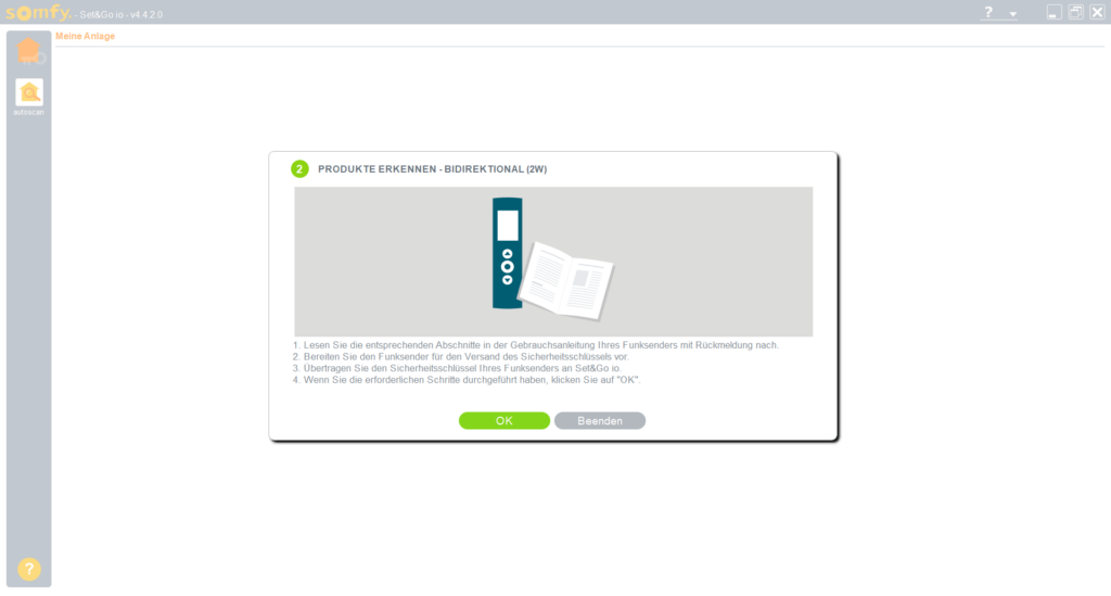 Somfy Set&Go neue Fernbedienung einlernen