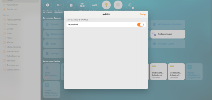 HomeKits neue Update Funktion