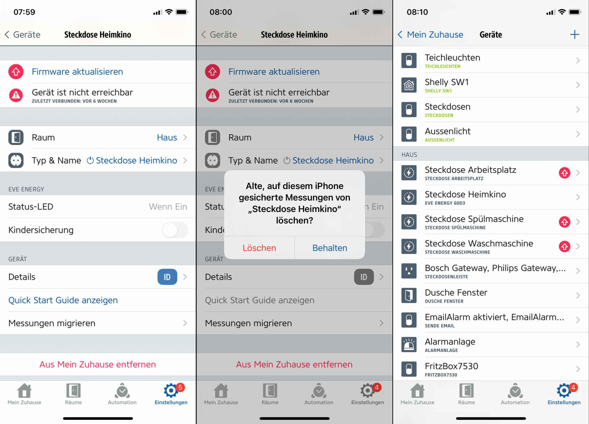 Eve Energy nicht mehr erreichbar HomeKit Blogger