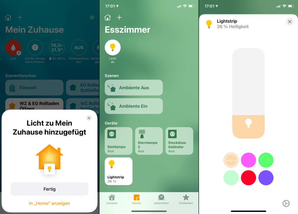 HomeKit Steuerung